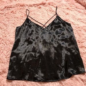 NWT H&M black satin tank top